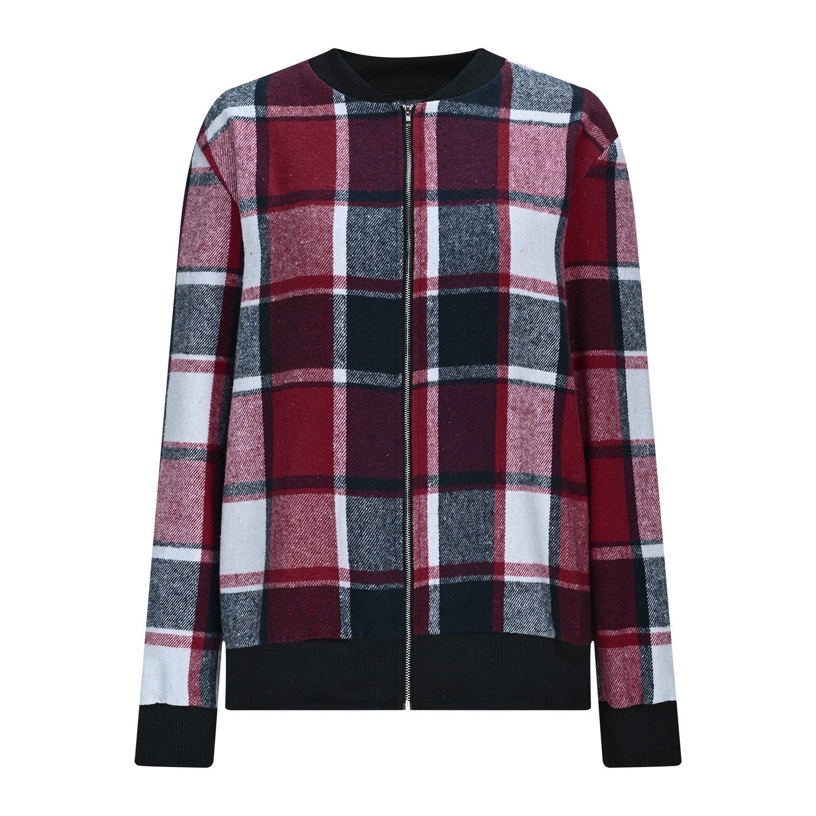 Autumn/Winter Checkered Baseball Jacket