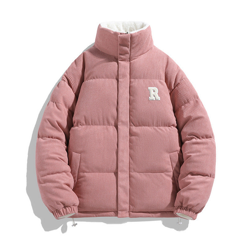 Cashmere-Lined Coat, Double-Sided Wear, Loose Lapel Warm Coat