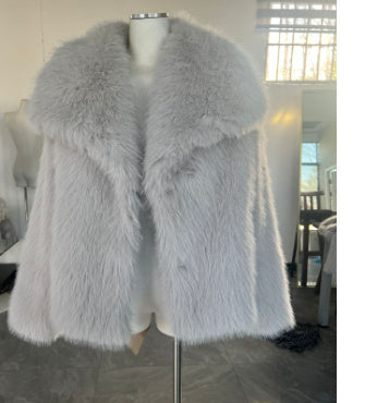 Women’s Plush Winter Coat, Warm Thick Fluffy Lapel Jacket