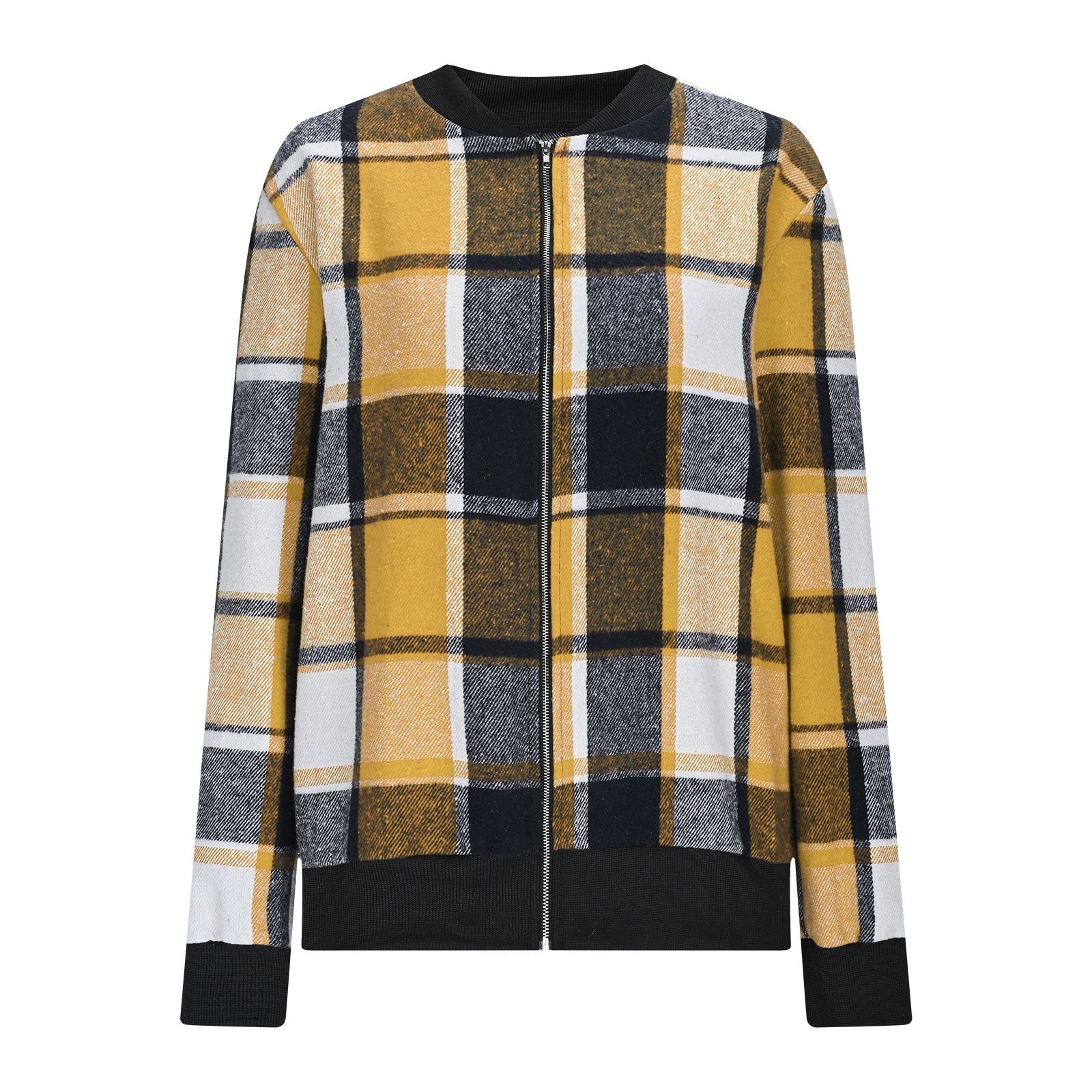Autumn/Winter Checkered Baseball Jacket